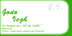 godo vegh business card